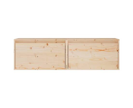 Dulapuri de perete, 2 buc., 60x30x35 cm, lemn masiv de pin, 6 image