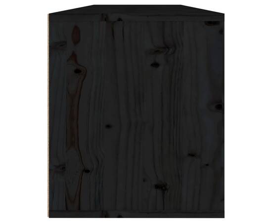 Dulapuri de perete, 2 buc., negru, 60x30x35 cm, lemn masiv pin, 8 image