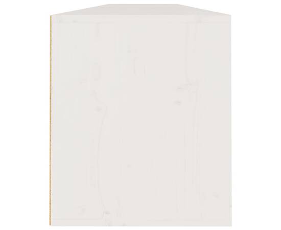 Dulapuri de perete 2 buc., alb, 100x30x35 cm, lemn masiv de pin, 6 image