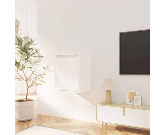 Dulapuri de perete 2 buc. alb, 30x30x40 cm, lemn masiv de pin, 3 image