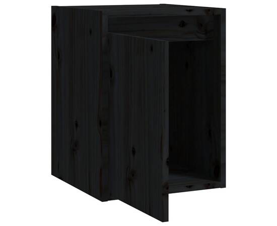 Dulapuri de perete 2 buc.negru, 30x30x40 cm, lemn masiv de pin, 8 image