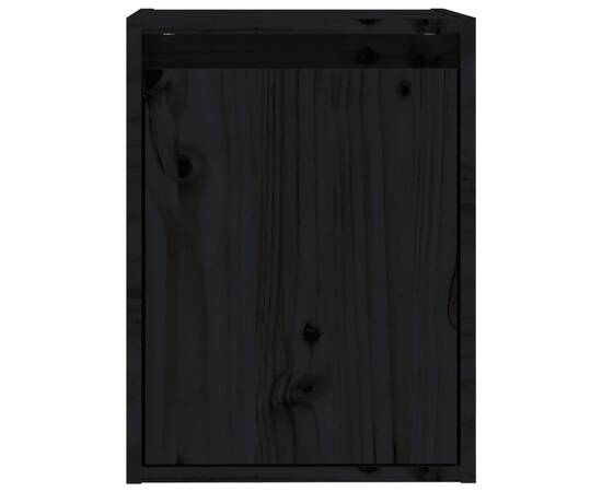 Dulapuri de perete 2 buc.negru, 30x30x40 cm, lemn masiv de pin, 6 image