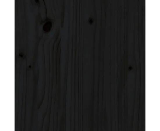 Noptieră, negru, 40x30x40 cm, lemn masiv de pin, 6 image
