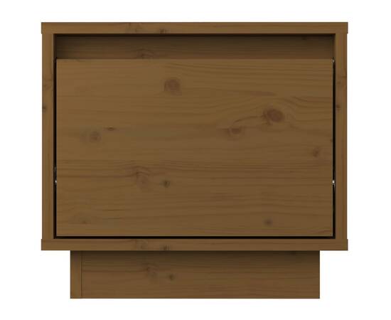 Noptiere, 2 buc., maro miere, 35x34x32 cm, lemn masiv de pin, 5 image