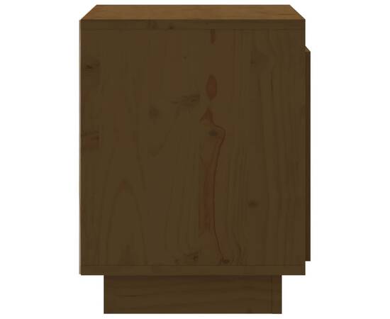Noptiere, 2 buc, maro miere, 40x30x40 cm, lemn masiv de pin, 9 image