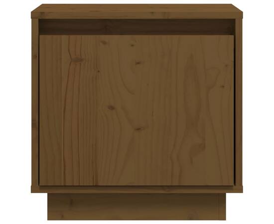Noptiere, 2 buc, maro miere, 40x30x40 cm, lemn masiv de pin, 8 image