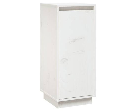 Servantă, alb, 31,5x34x75 cm, lemn masiv de pin, 2 image