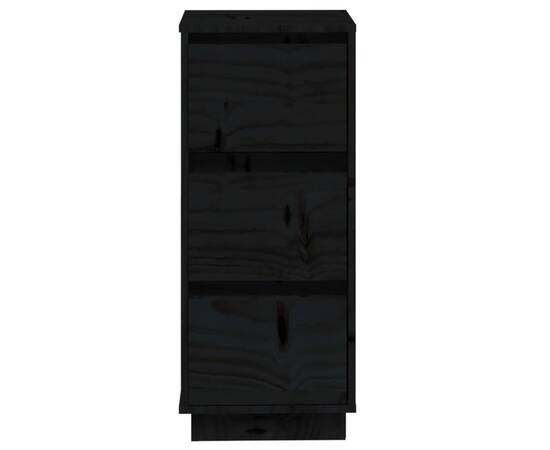 Servante, 2 buc., negru, 32x34x75 cm, lemn masiv de pin, 4 image