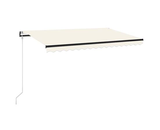 Copertină automată cu led & senzor vânt, crem, 450x350 cm, 2 image