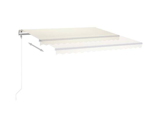 Copertină automată cu led & senzor vânt, crem, 450x350 cm, 3 image