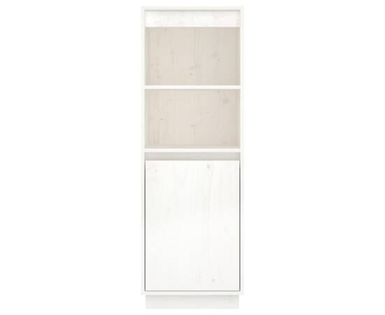 Dulap înalt, alb, 37x34x110 cm, lemn masiv de pin, 5 image