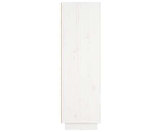 Dulap înalt, alb, 37x34x110 cm, lemn masiv de pin, 6 image