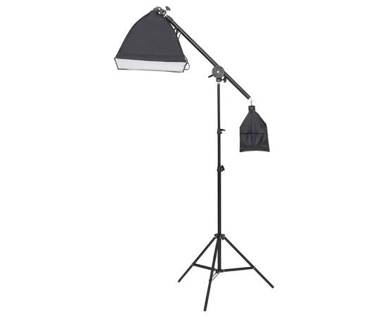 Kit de iluminat pentru studio foto cu fundaluri și reflector, 3 image