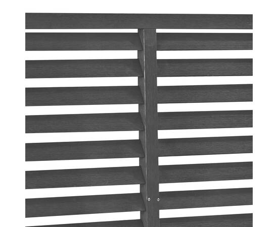 Gard tip oblon, negru, 180x180 cm, wpc, 4 image