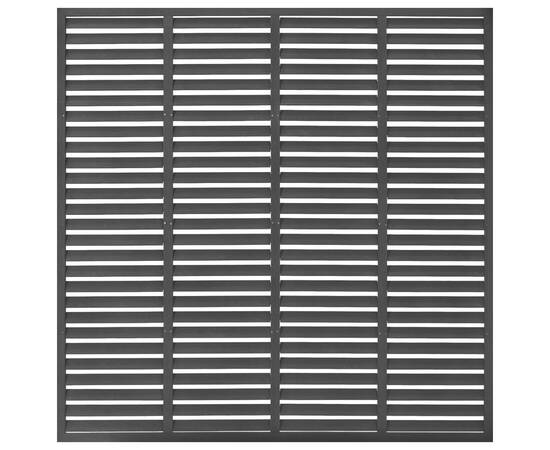 Gard tip oblon, negru, 180x180 cm, wpc, 2 image