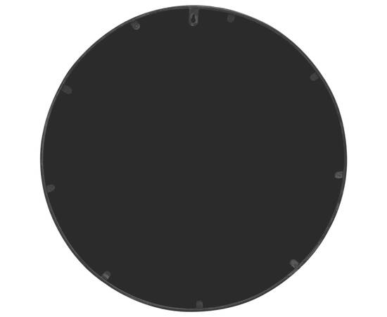 Oglindă de grădină rotundă, negru, 60x3 cm, fier, uz exterior, 4 image