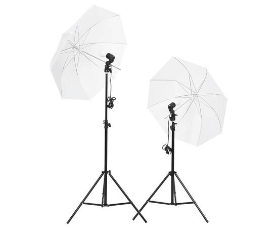 Set lumini studio foto cu trepiede și umbrele