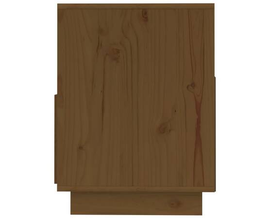 Comodă tv, maro miere, 140x37x50 cm, lemn masiv de pin, 6 image
