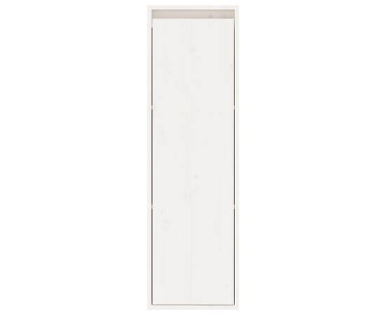 Dulap de perete, alb, 30x30x100 cm, lemn masiv de pin, 5 image