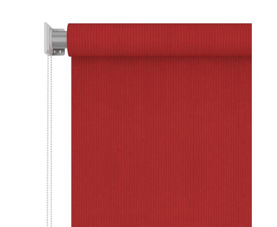 Jaluzea tip rulou de exterior, 100x140 cm, roșu, hdpe, 3 image