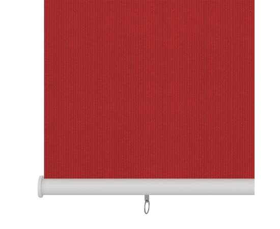 Jaluzea tip rulou de exterior, 100x140 cm, roșu, hdpe, 4 image