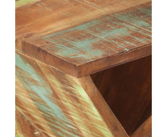 Masă laterală, 35x35x55 cm, lemn masiv reciclat, 4 image