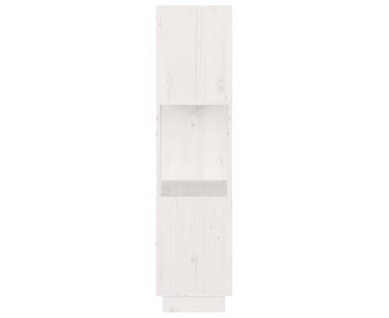 Bibliotecă/separator cameră, alb, 51x25x101 cm lemn masiv pin, 6 image