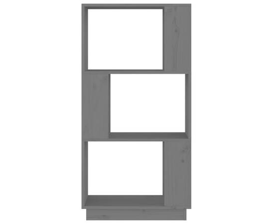 Bibliotecă/separator cameră, gri, 51x25x101 cm lemn masiv pin, 5 image
