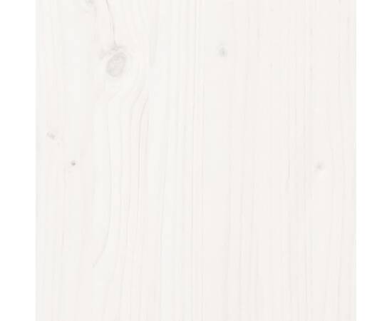 Cadru de pat single 3ft, alb, 90x190 cm, lemn masiv de pin, 7 image