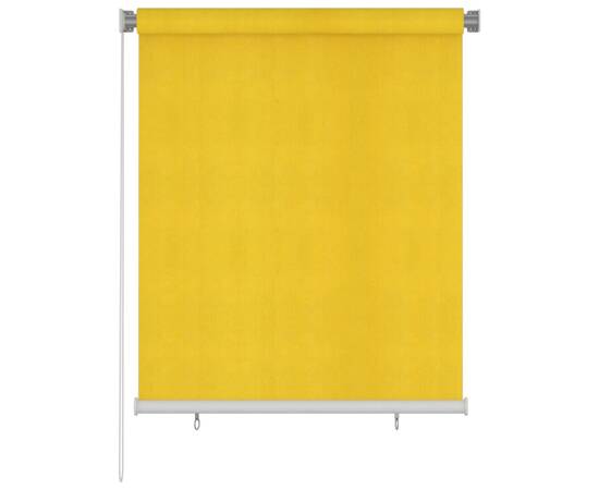 Jaluzea tip rulou de exterior, galben, 120x140 cm, hdpe
