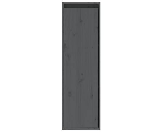 Dulap de perete, gri, 30x30x100 cm, lemn masiv de pin, 5 image