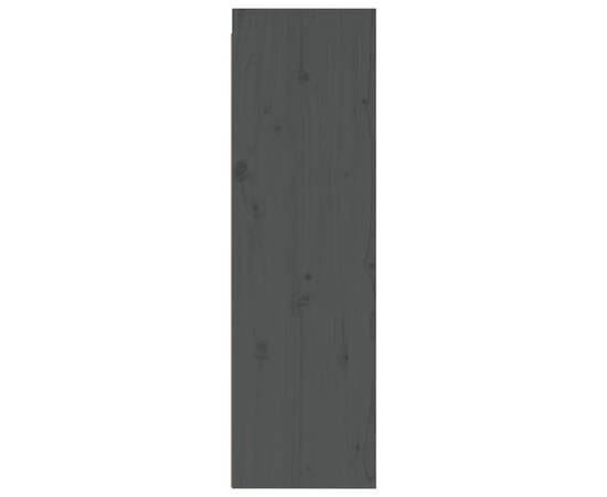 Dulapuri de perete, 2 buc., gri, 30x30x100cm, lemn masiv de pin, 5 image