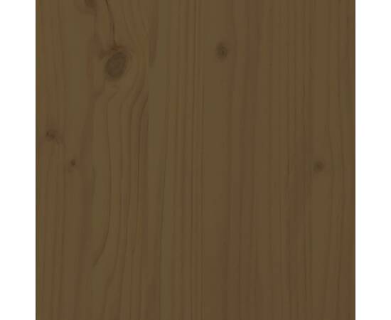 Cadru pat mic dublu 4ft, maro miere, 120x190 cm, lemn masiv pin, 7 image