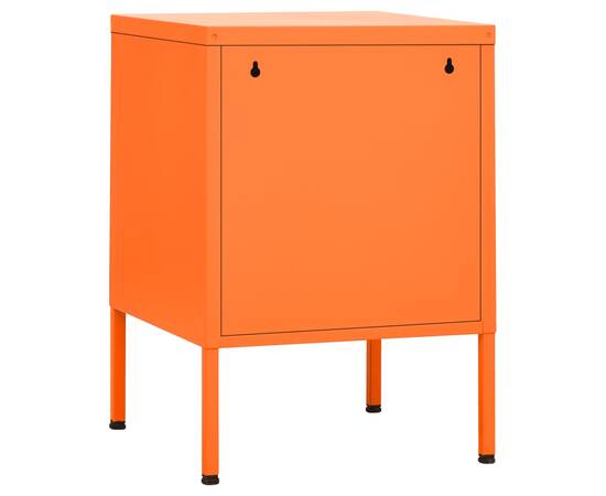 Noptieră, portocaliu, 35x35x51 cm oțel, 5 image