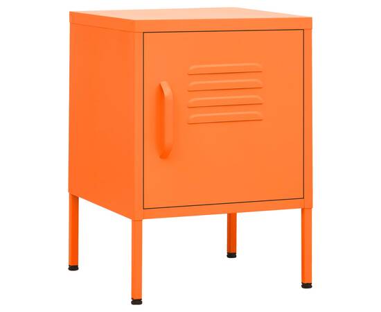 Noptieră, portocaliu, 35x35x51 cm oțel, 2 image