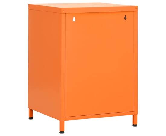 Noptieră, portocaliu, 35x35x51 cm oțel, 4 image