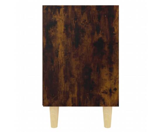Noptieră cu picioare din lemn masiv, stejar afumat, 40x30x50 cm, 5 image