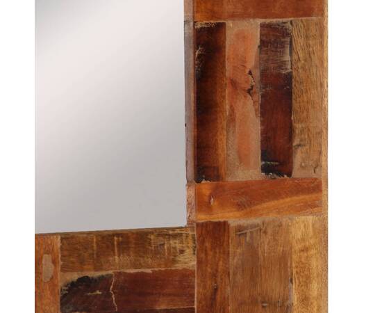 Oglindă de perete, 50x80 cm, lemn masiv reciclat, 8 image