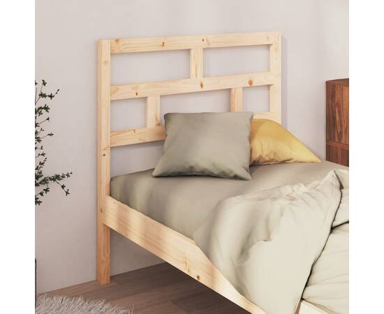 Tăblie de pat, 96x4x100 cm, lemn masiv de pin, 3 image