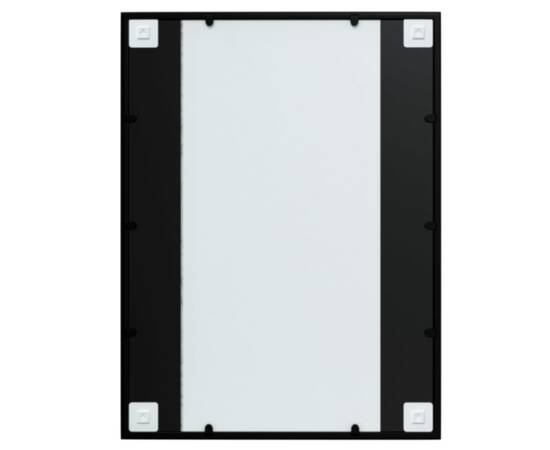 Oglindă de perete, negru,80 x 60 cm, metal, 4 image