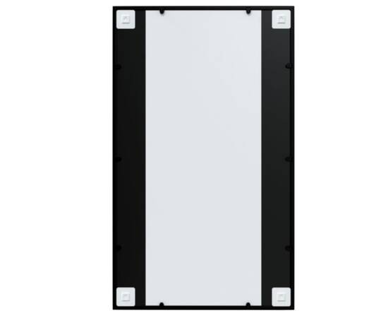 Oglindă de perete,negru, 100 x 60 cm, metal, 4 image