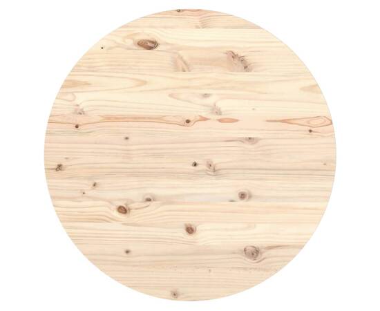 Blat de masă, Ø90x2,5 cm, lemn masiv de pin
