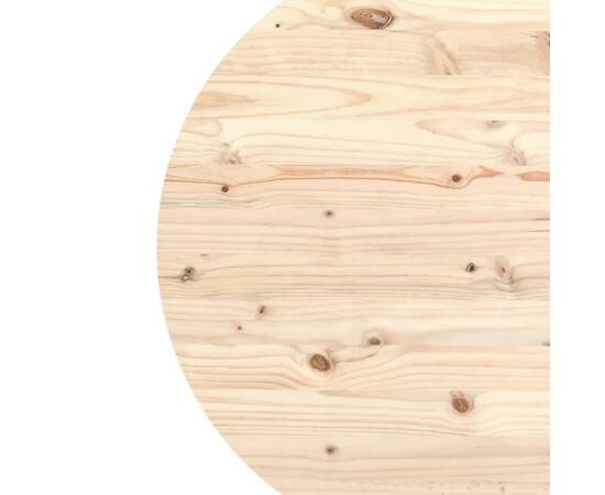 Blat de masă, Ø90x2,5 cm, lemn masiv de pin, 3 image
