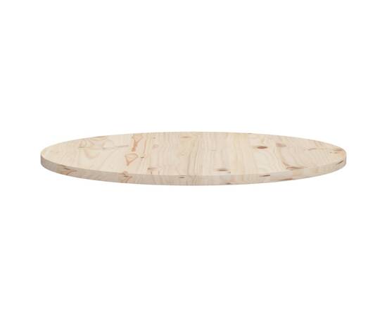 Blat de masă,Ø80x2,5 cm, lemn masiv de pin, 2 image