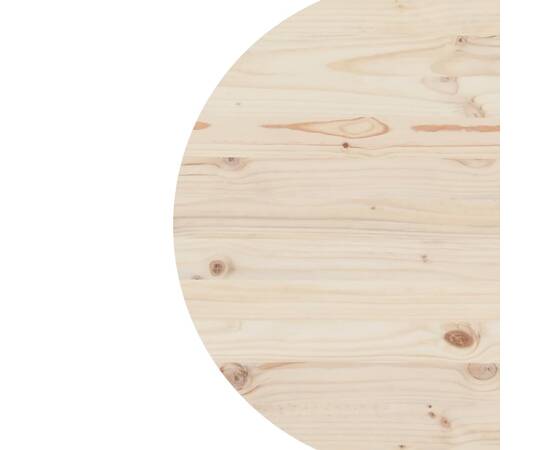 Blat de masă,Ø80x2,5 cm, lemn masiv de pin, 3 image