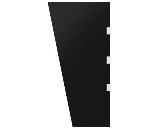 Panou lateral copertină ușă negru 50x100 cm sticlă, 2 image