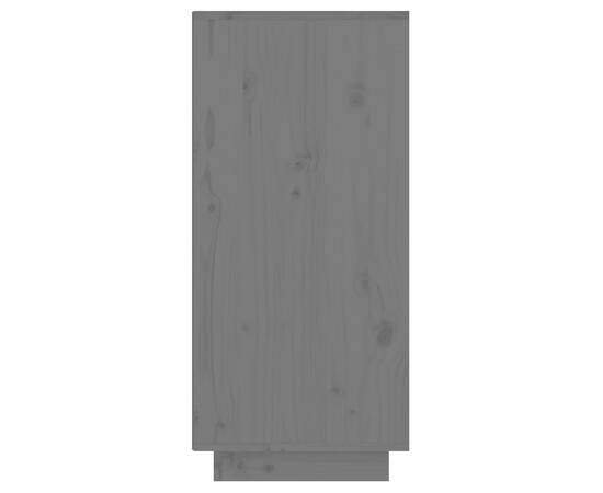 Dulap consolă, gri, 60x34x75 cm, lemn masiv de pin, 8 image