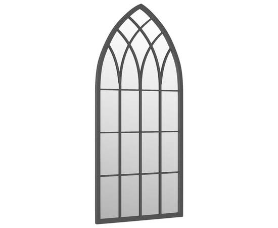 Oglindă, negru, 100x45 cm, fier, utilizare în interior, 3 image