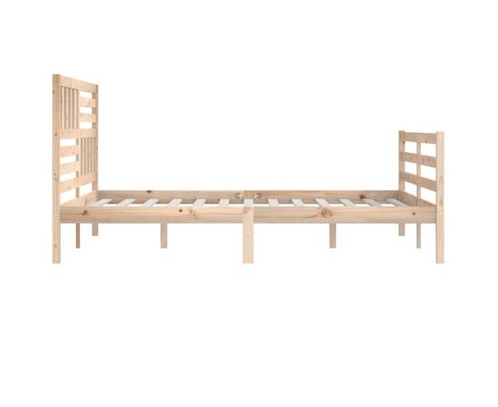Cadru de pat, 200x200 cm, lemn masiv, 6 image