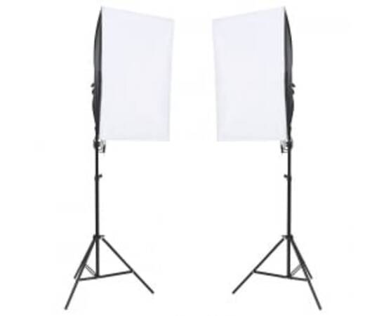 Set studio foto cu lumină, fundal și reflector, 2 image